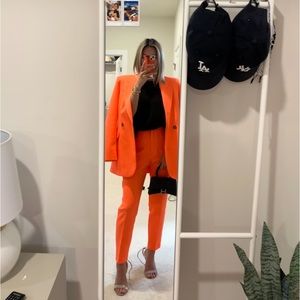 River Island Coral Blazer + Trousers Set